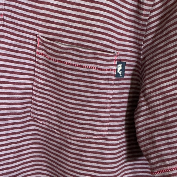 Vineyard Vines Maroon and Navy Striped Short-Sleeve Polo - Picture 6 of 9